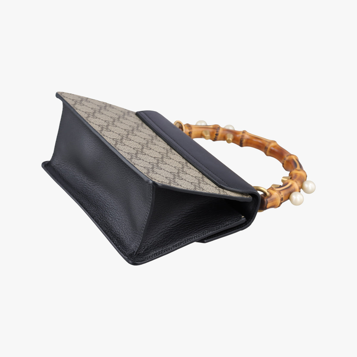 Secondhand Gucci Fox Brooch Bamboo Beige×Multicolour PVC coated canvas×Leather 466428 shoulderbag | stylenewstar