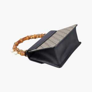 Secondhand Gucci Fox Brooch Bamboo Beige×Multicolour PVC coated canvas×Leather 466428 shoulderbag | stylenewstar