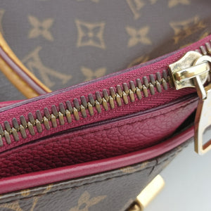 Pre-owned Louis Vuitton PALLAS brown×Bordeaux Monogram Canvas×calf leather M40906 shoulderbag | stylenewstar