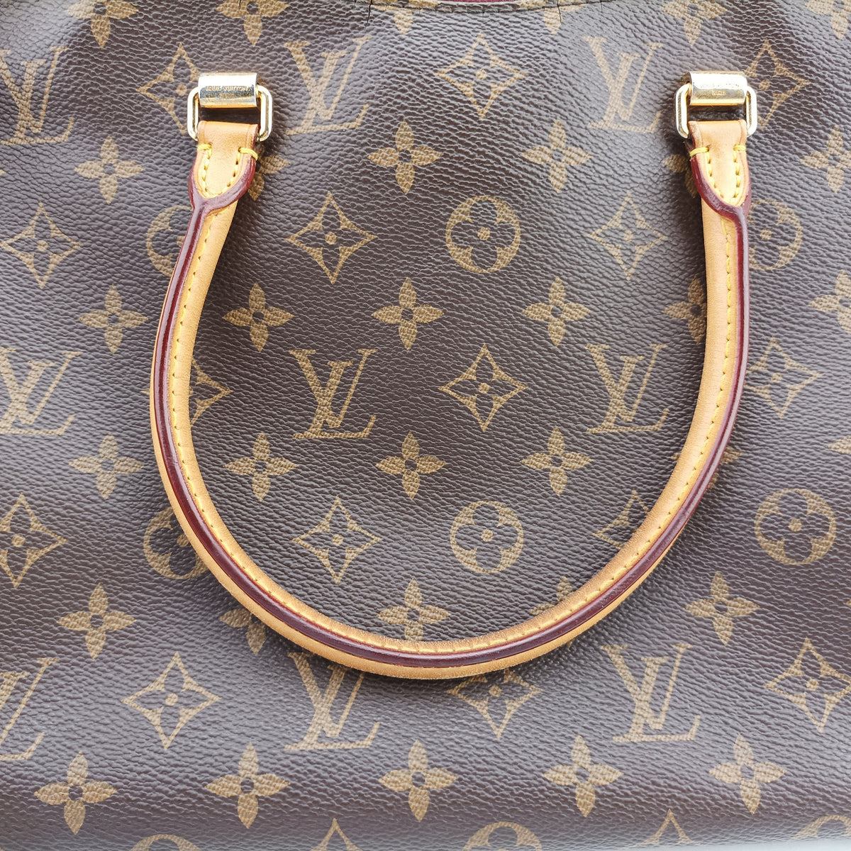Pre-owned Louis Vuitton PALLAS brown×Bordeaux Monogram Canvas×calf leather M40906 shoulderbag | stylenewstar