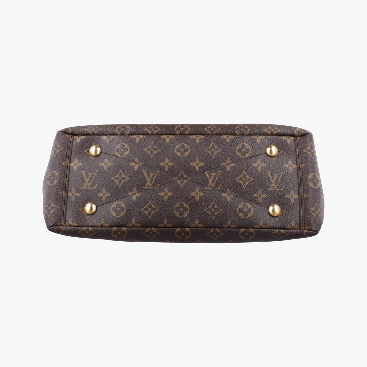 Pre-owned Louis Vuitton PALLAS brown×Bordeaux Monogram Canvas×calf leather M40906 shoulderbag | stylenewstar