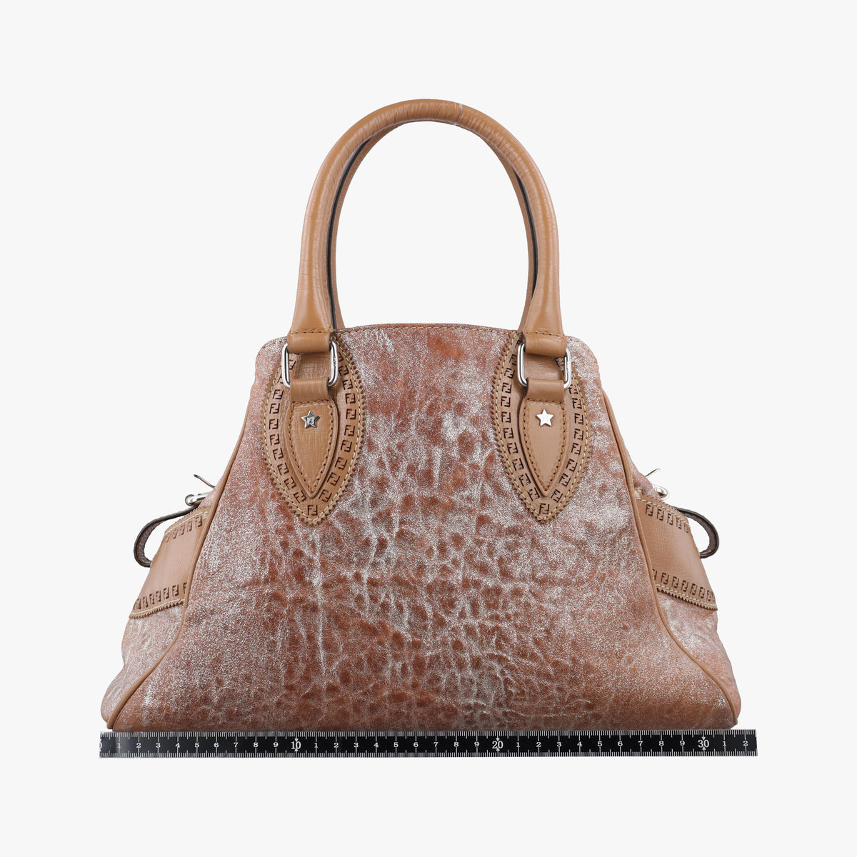 Pre-owned Fendi Etniko Brown Leather 8BN157 handbag | stylenewstar