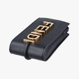 Vintage Fendi Phone Pouch Black Leather 7AS192 shoulderbag | stylenewstar