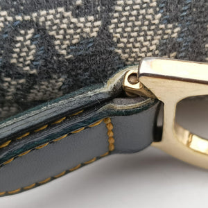 Pre-owned Christian Dior Saddle Navy Jacquard  shoulderbag | stylenewstar