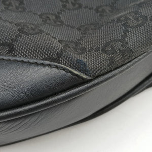 Pre-owned Gucci Bamboo GG Canvas Black canvas×leather 001-40 shoulderbag | stylenewstar
