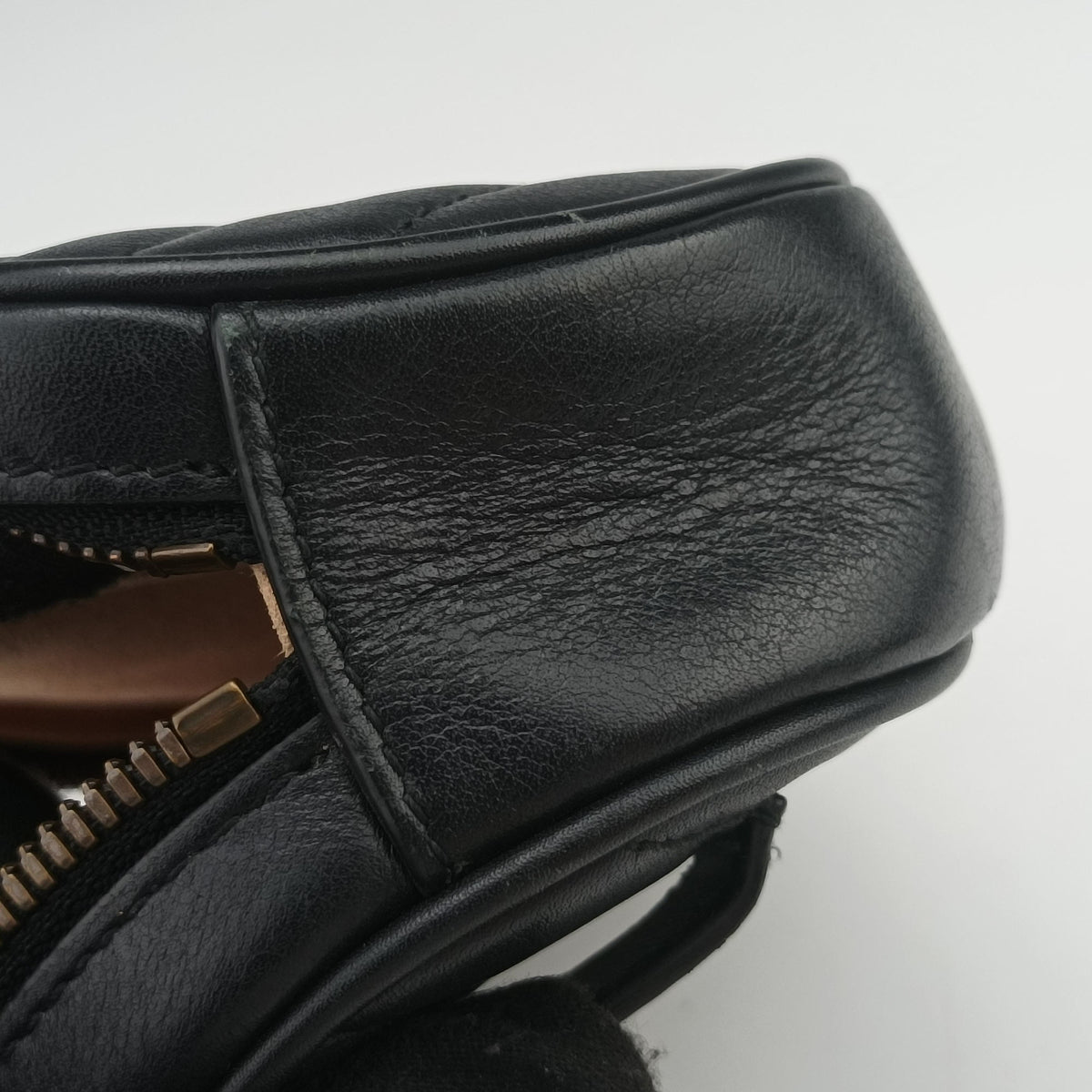 Vintage Gucci GG Marmont Black Leather 476434 bum bag/waist bag | stylenewstar