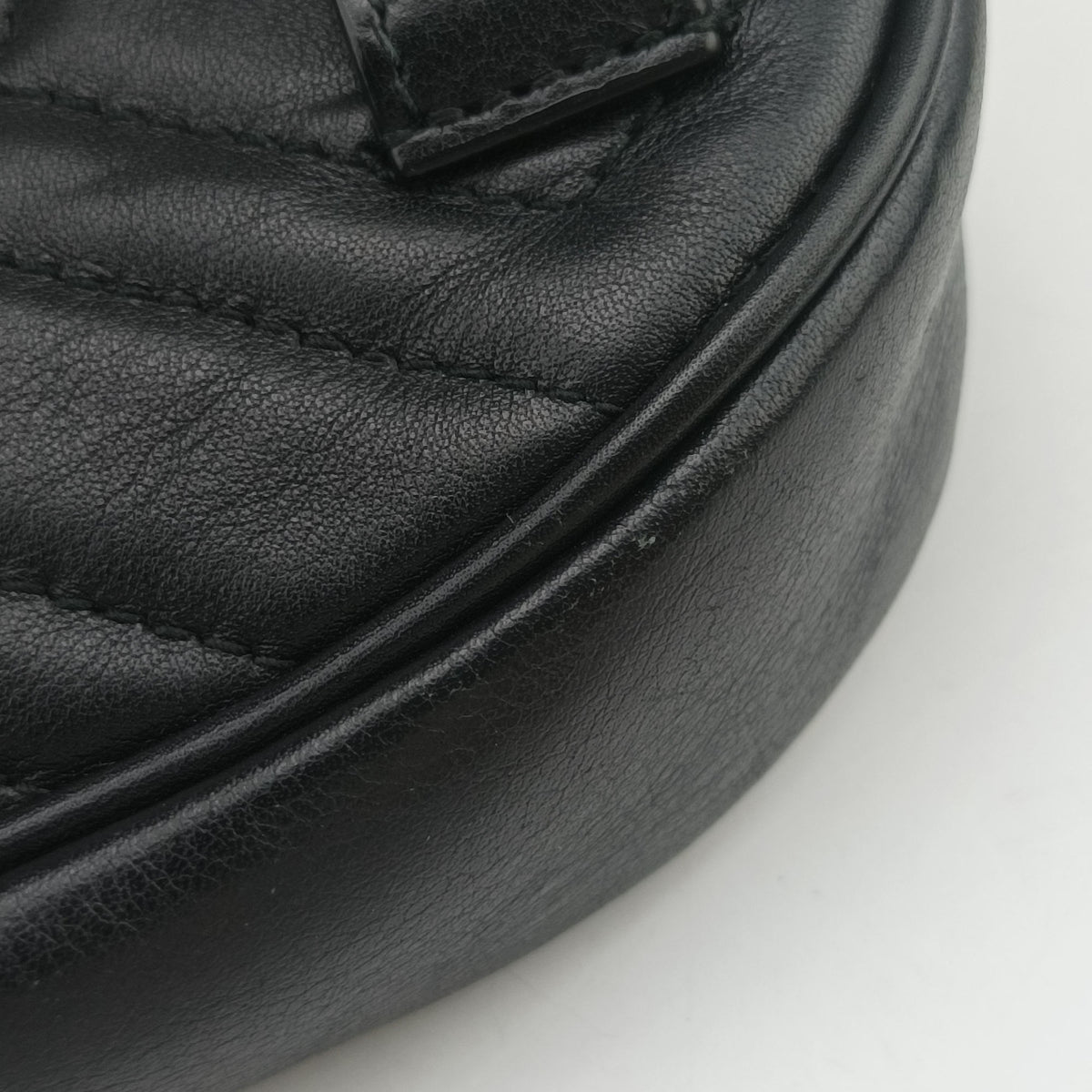 Vintage Gucci GG Marmont Black Leather 476434 bum bag/waist bag | stylenewstar
