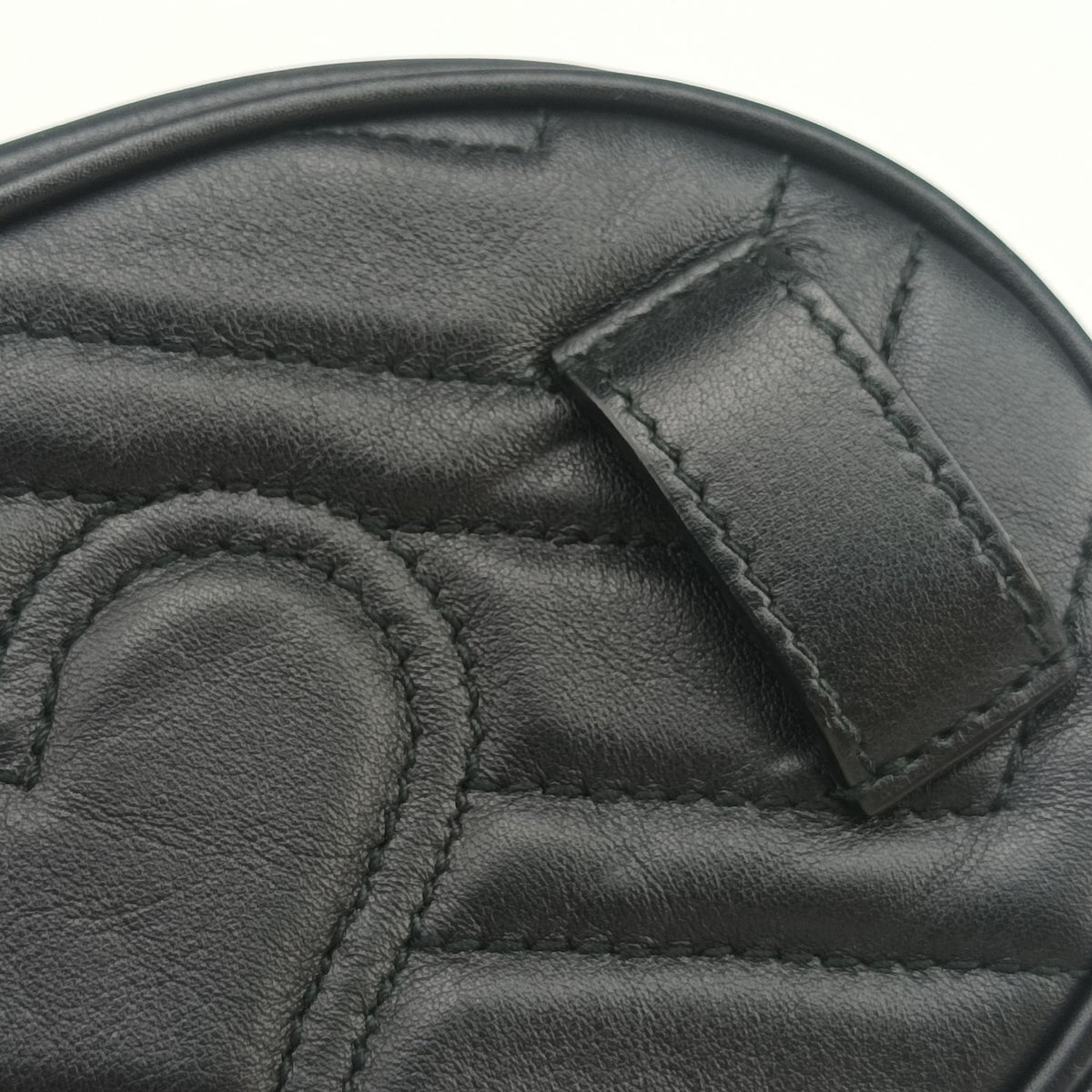 Vintage Gucci GG Marmont Black Leather 476434 bum bag/waist bag | stylenewstar