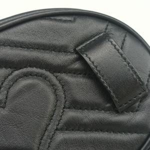 Vintage Gucci GG Marmont Black Leather 476434 bum bag/waist bag | stylenewstar