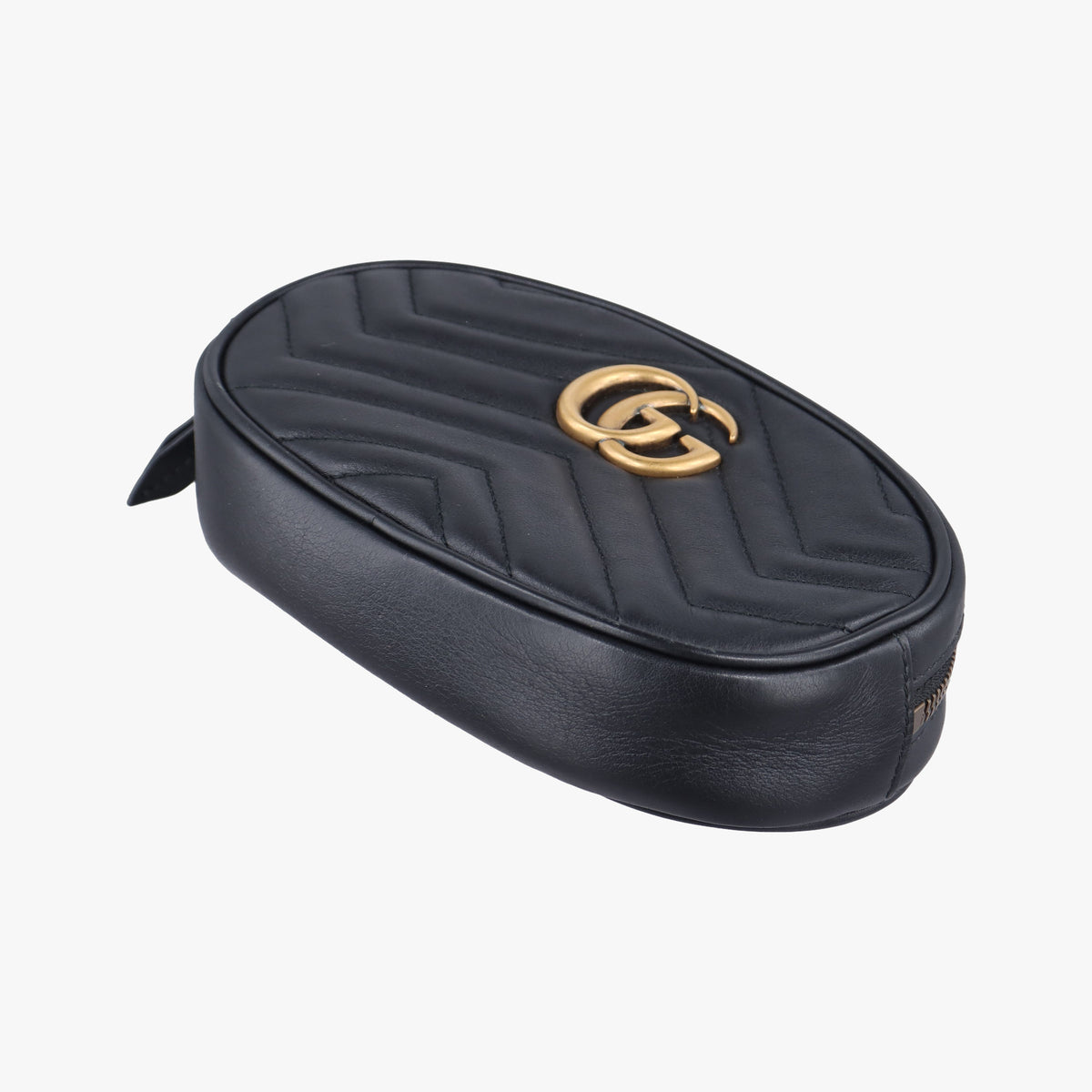 Vintage Gucci GG Marmont Black Leather 476434 bum bag/waist bag | stylenewstar