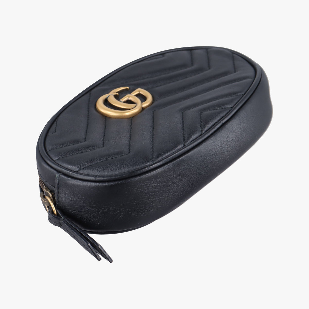 Vintage Gucci GG Marmont Black Leather 476434 bum bag/waist bag | stylenewstar