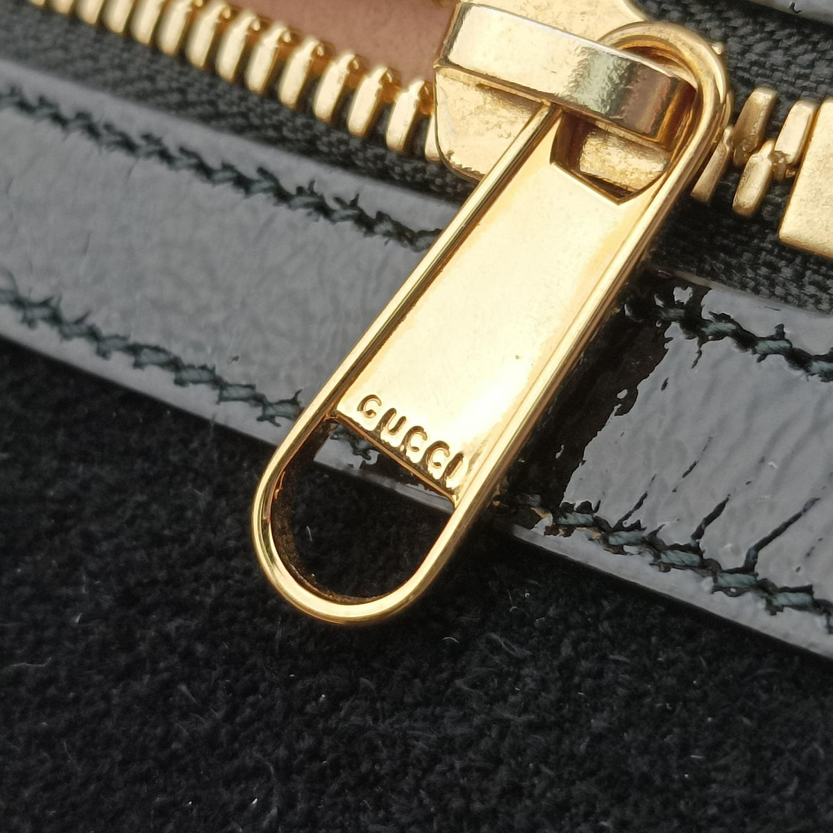 Pre-owned Gucci Ophidia Black Suede 517076 shoulderbag | stylenewstar