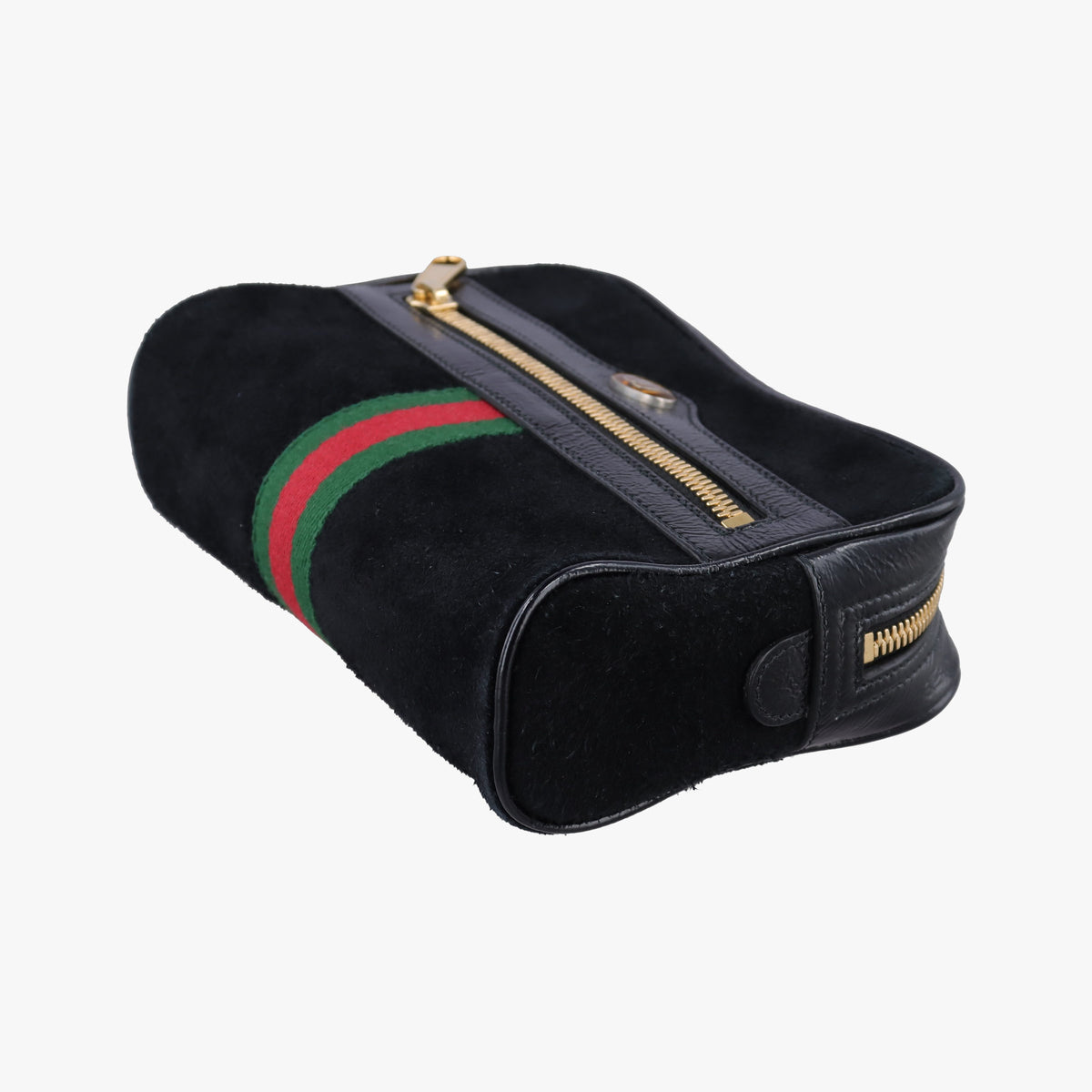 Pre-owned Gucci Ophidia Black Suede 517076 shoulderbag | stylenewstar