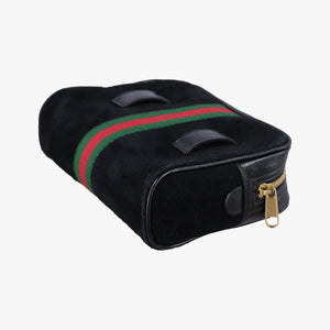 Pre-owned Gucci Ophidia Black Suede 517076 shoulderbag | stylenewstar
