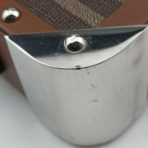 Pre-owned Fendi Zucca Trunk Brown PVC coated canvas×Leather 7VA507 shoulderbag | stylenewstar