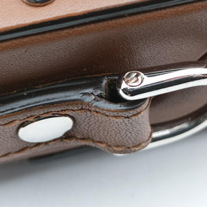 Pre-owned Fendi Zucca Trunk Brown PVC coated canvas×Leather 7VA507 shoulderbag | stylenewstar