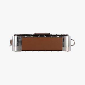 Pre-owned Fendi Zucca Trunk Brown PVC coated canvas×Leather 7VA507 shoulderbag | stylenewstar