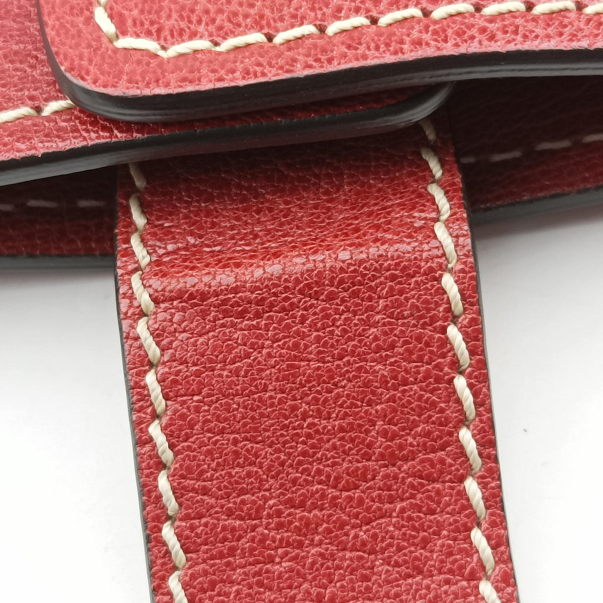 Pre-owned Chloe Aby Pink x Red Leather  shoulderbag | stylenewstar