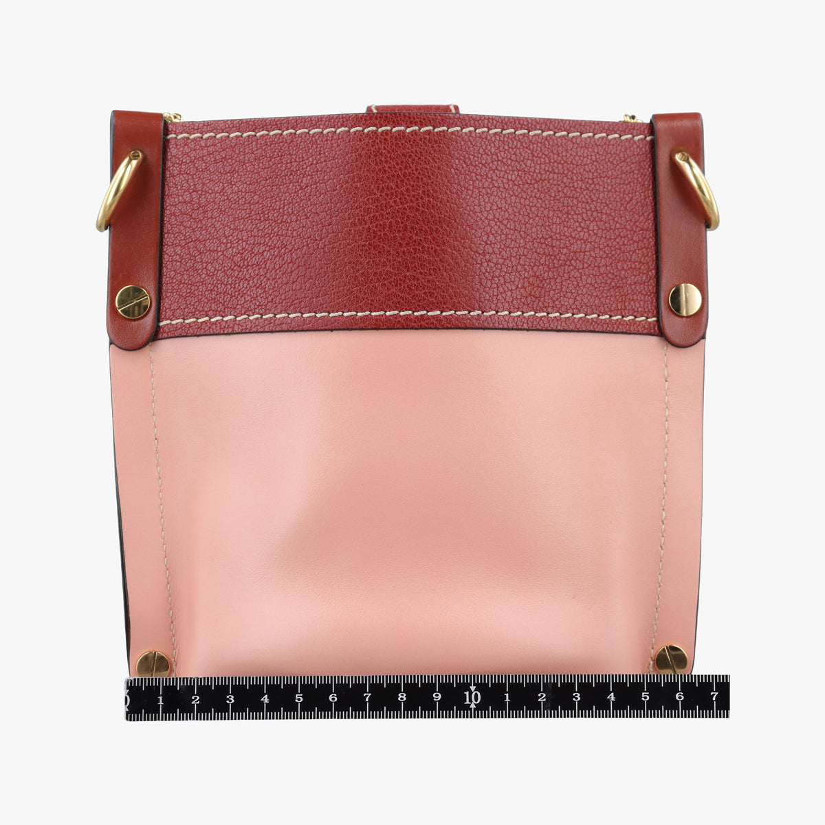 Pre-owned Chloe Aby Pink x Red Leather  shoulderbag | stylenewstar