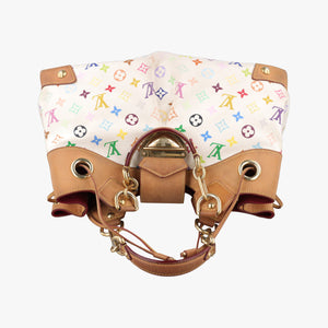 Secondhand Louis Vuitton URSULA white Monogram Multicolor M40123 handbag | stylenewstar