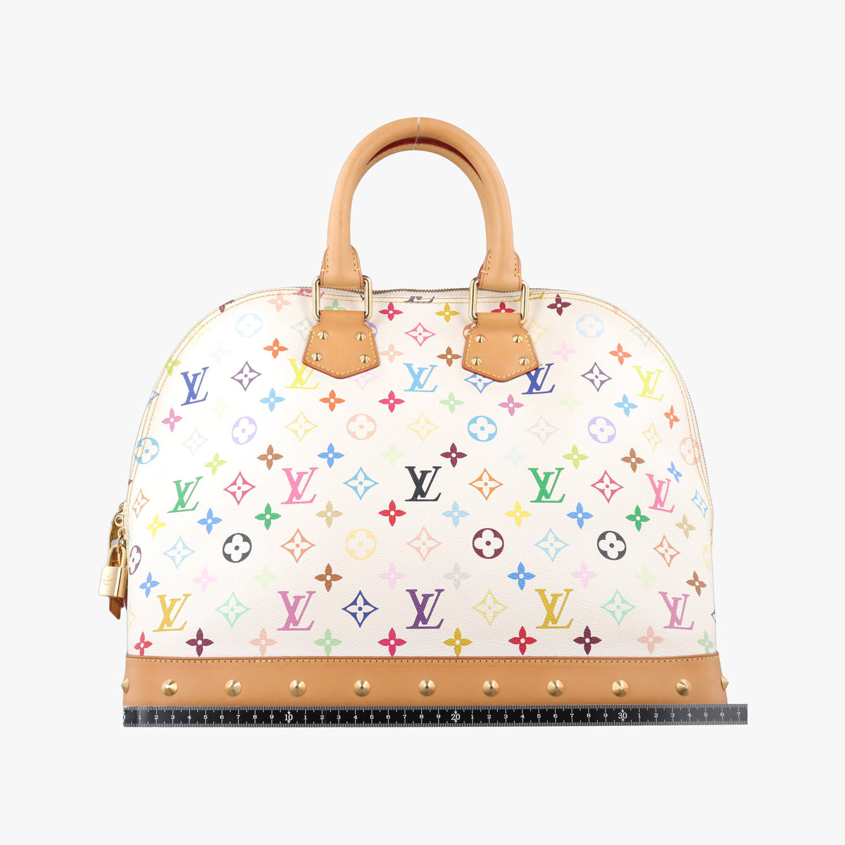 Vintage Louis Vuitton Alma GM white Monogram Multicolor M40441 handbag | stylenewstar
