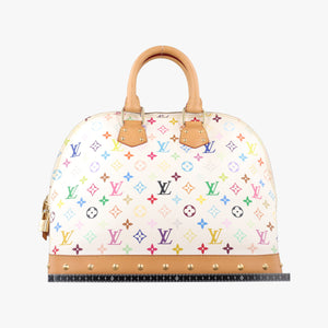Vintage Louis Vuitton Alma GM white Monogram Multicolor M40441 handbag | stylenewstar