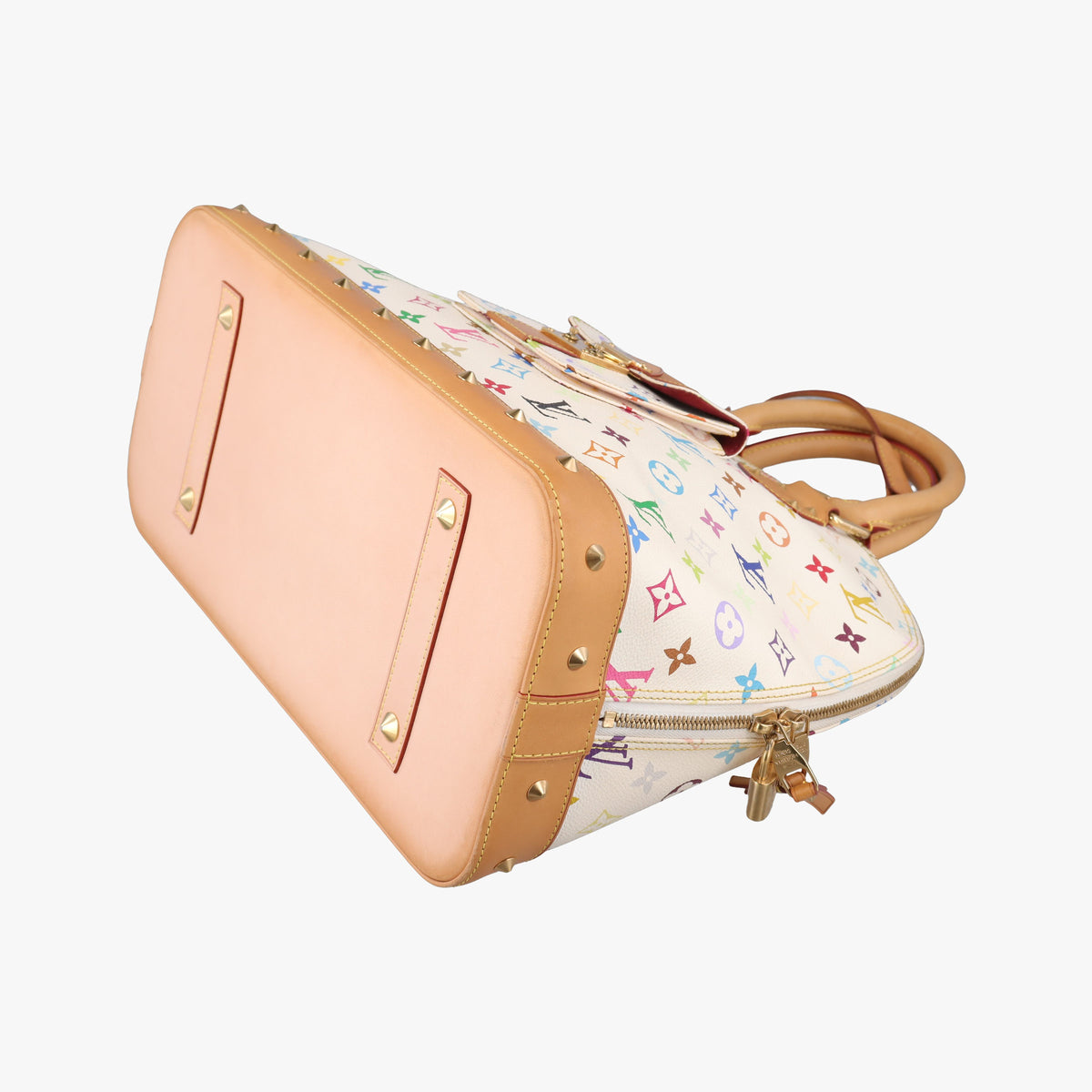 Vintage Louis Vuitton Alma GM white Monogram Multicolor M40441 handbag | stylenewstar