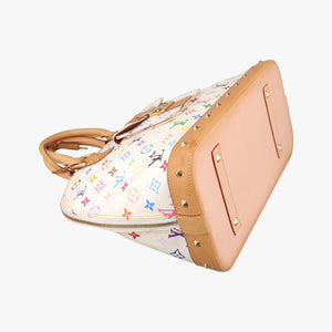 Vintage Louis Vuitton Alma GM white Monogram Multicolor M40441 handbag | stylenewstar