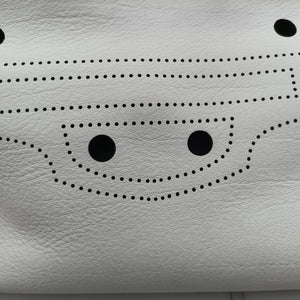 Pre-owned Balenciaga Giant City White lambskin  shoulderbag | stylenewstar