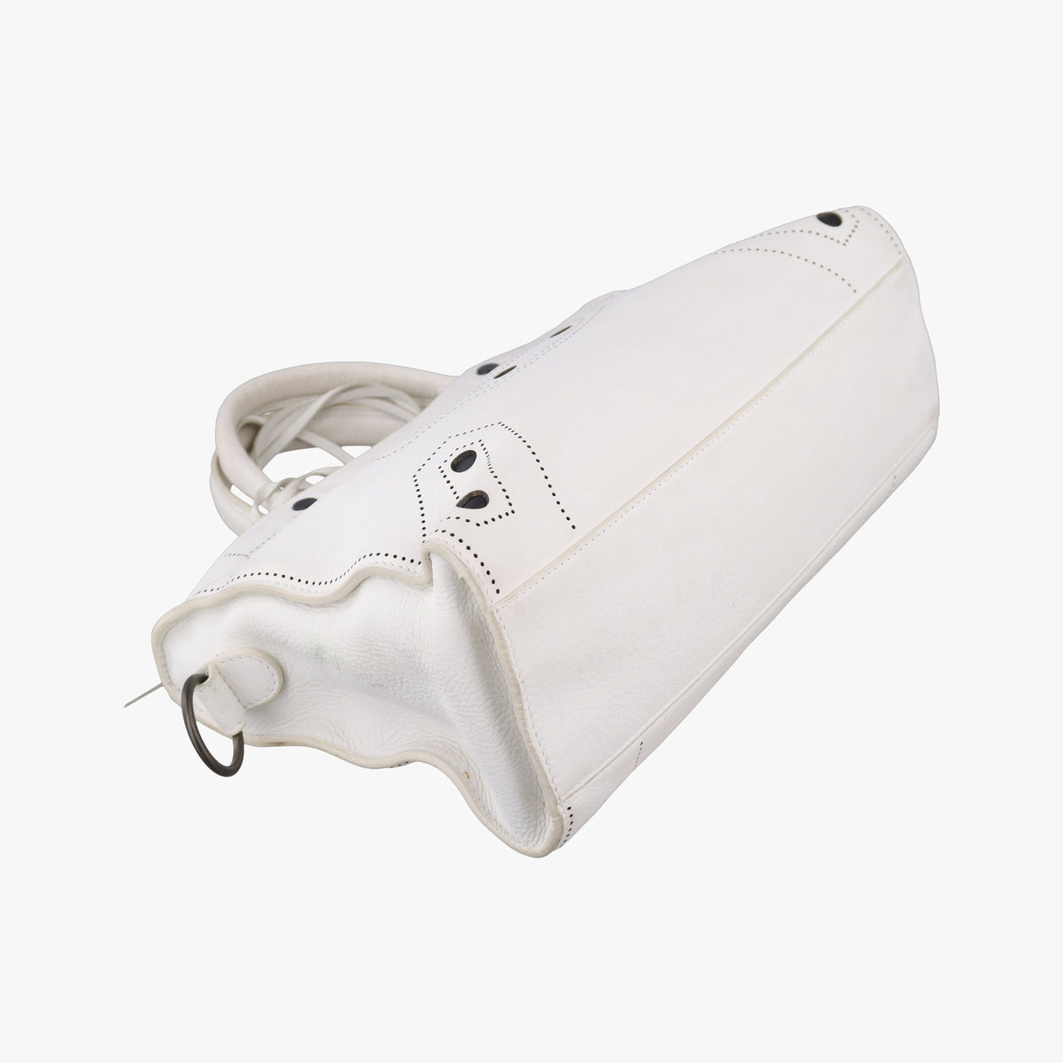 Pre-owned Balenciaga Giant City White lambskin  shoulderbag | stylenewstar