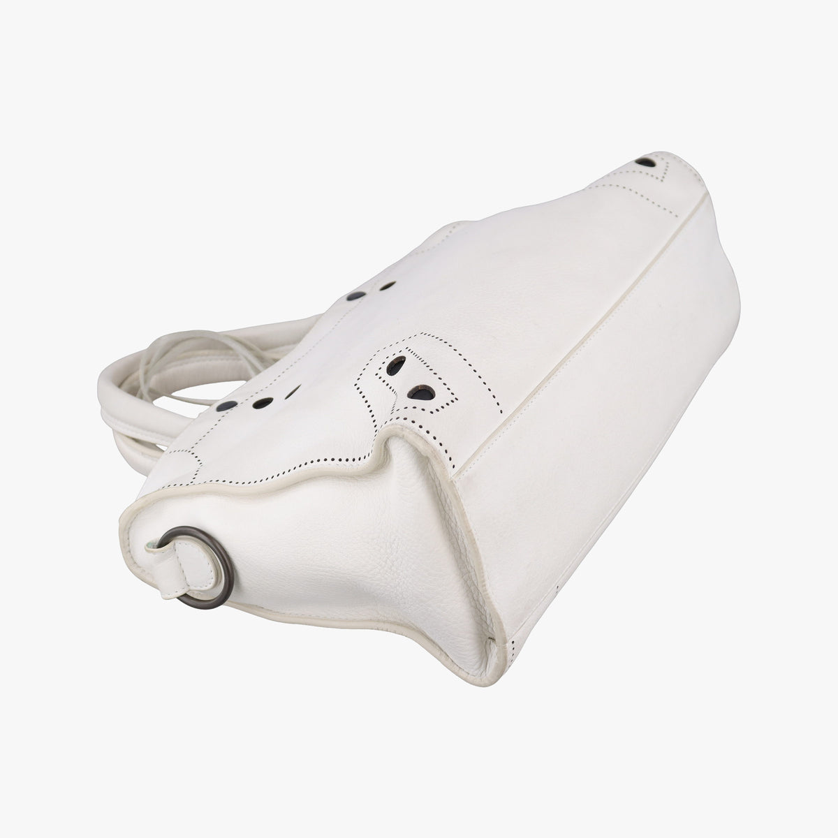 Pre-owned Balenciaga Giant City White lambskin  shoulderbag | stylenewstar