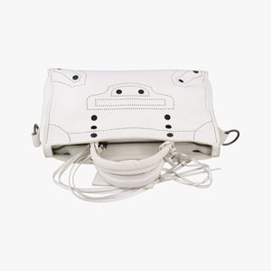 Pre-owned Balenciaga Giant City White lambskin  shoulderbag | stylenewstar