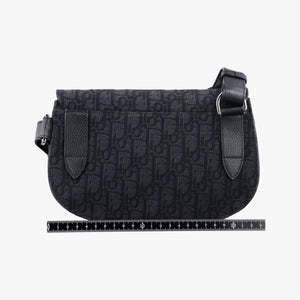 Pre-owned Christian Dior Saddle Black Jacquard  bum bag/waist bag | stylenewstar