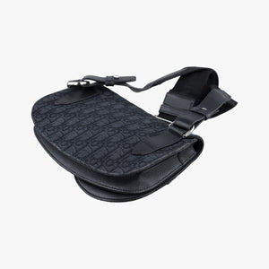 Pre-owned Christian Dior Saddle Black Jacquard  bum bag/waist bag | stylenewstar