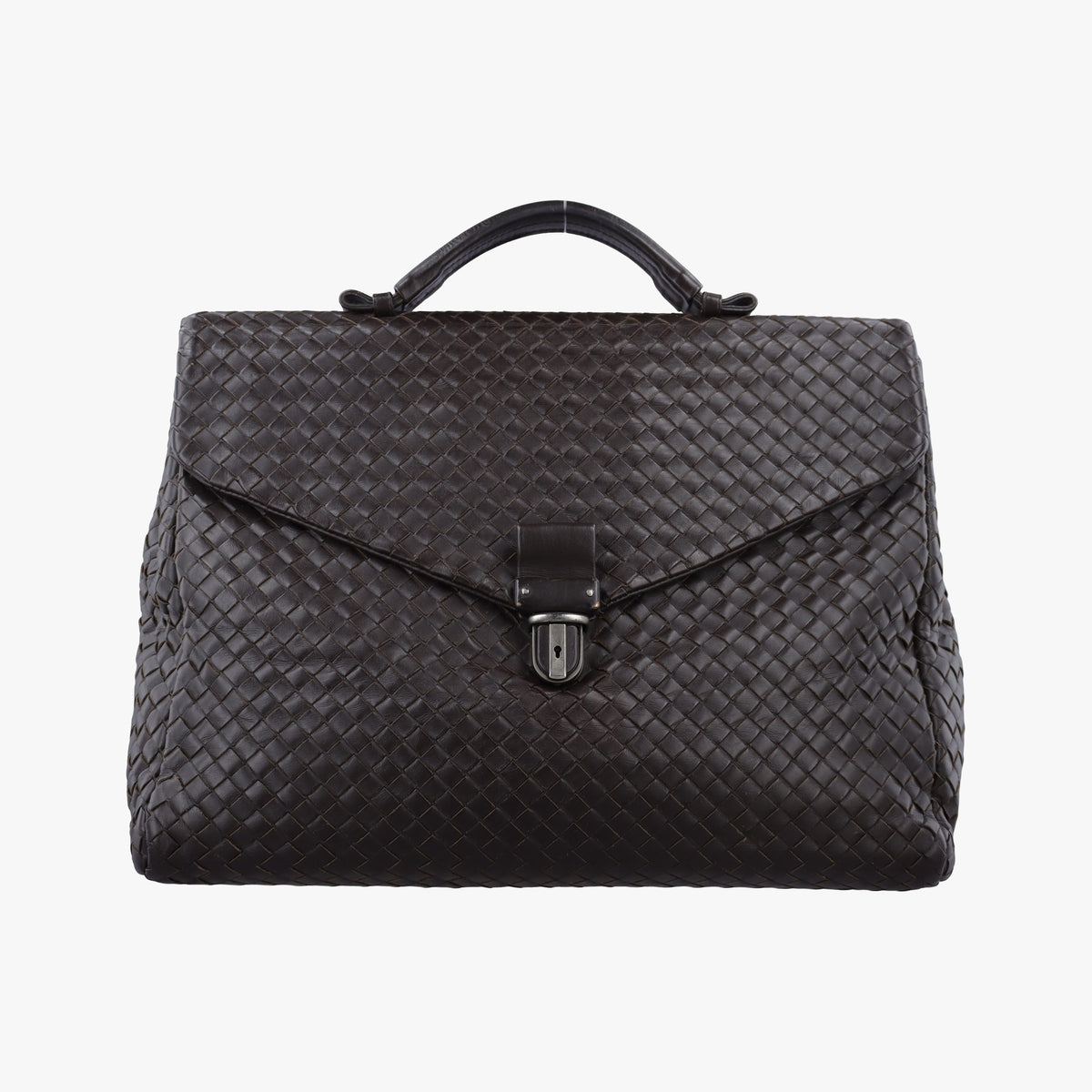 Vintage Bottega Veneta Intrecciato Brown lambskin  handbag | stylenewstar