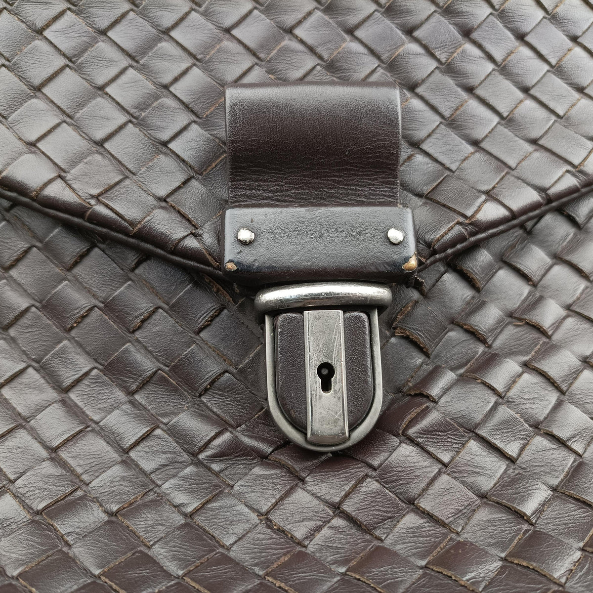 Vintage Bottega Veneta Intrecciato Brown lambskin  handbag | stylenewstar