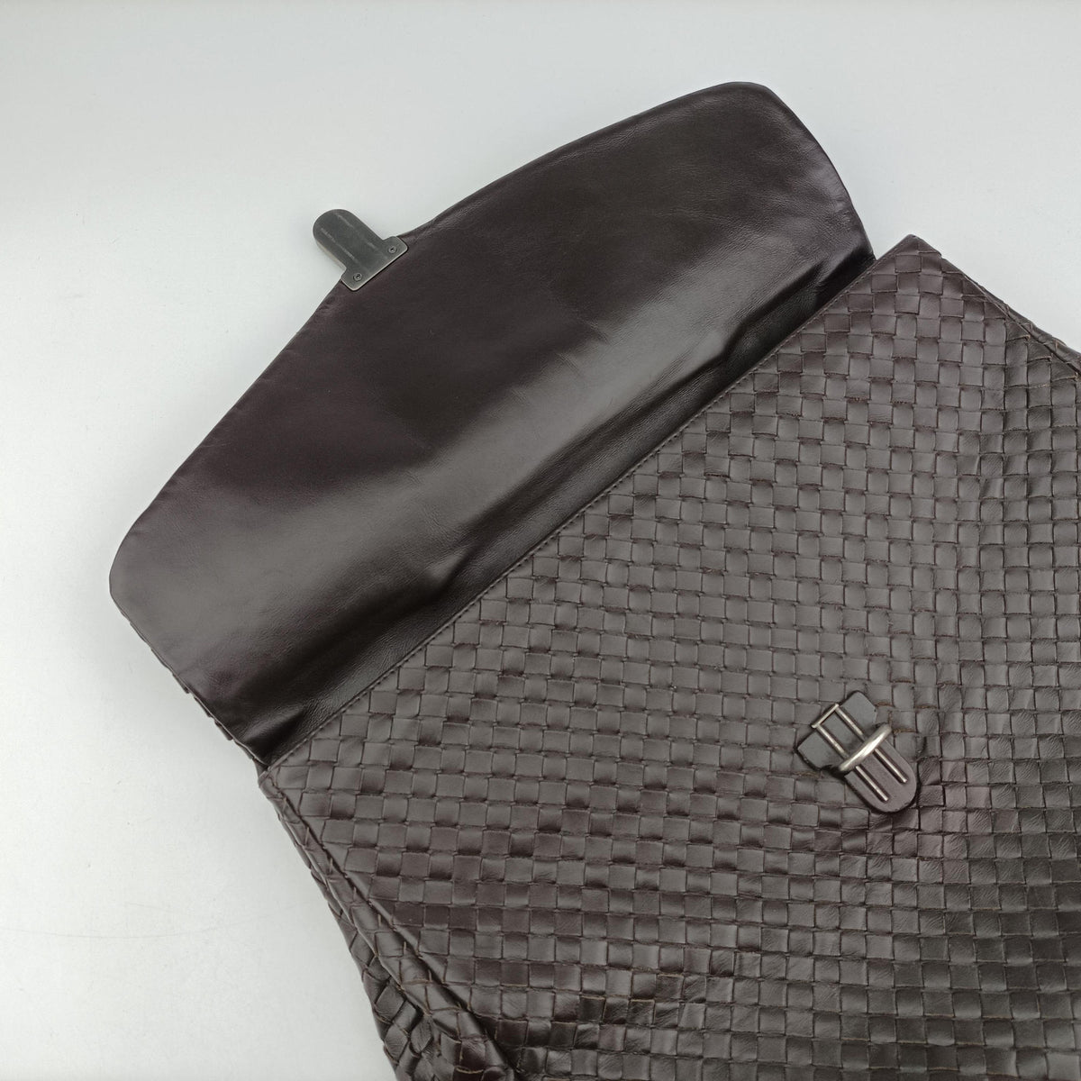 Vintage Bottega Veneta Intrecciato Brown lambskin  handbag | stylenewstar