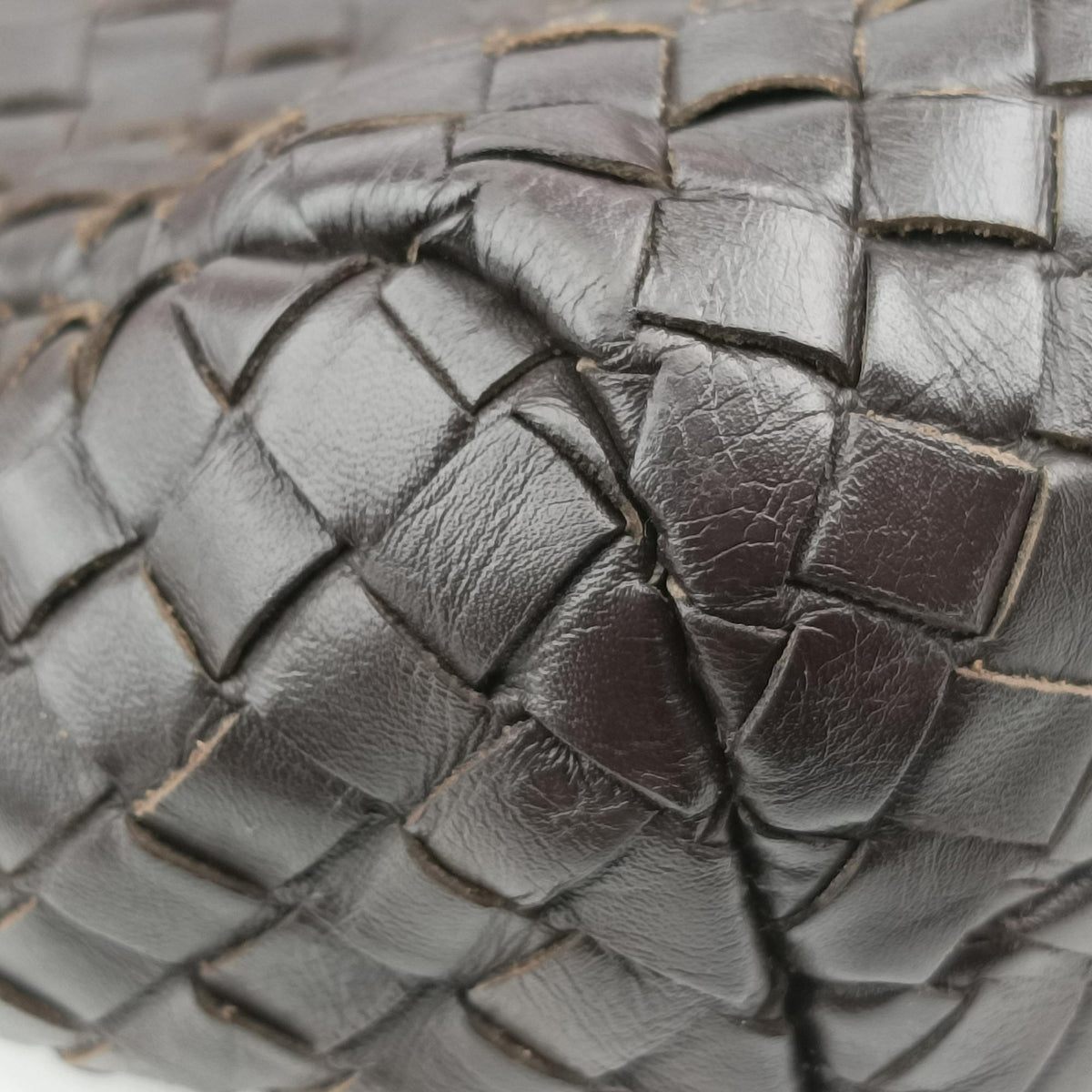 Vintage Bottega Veneta Intrecciato Brown lambskin  handbag | stylenewstar