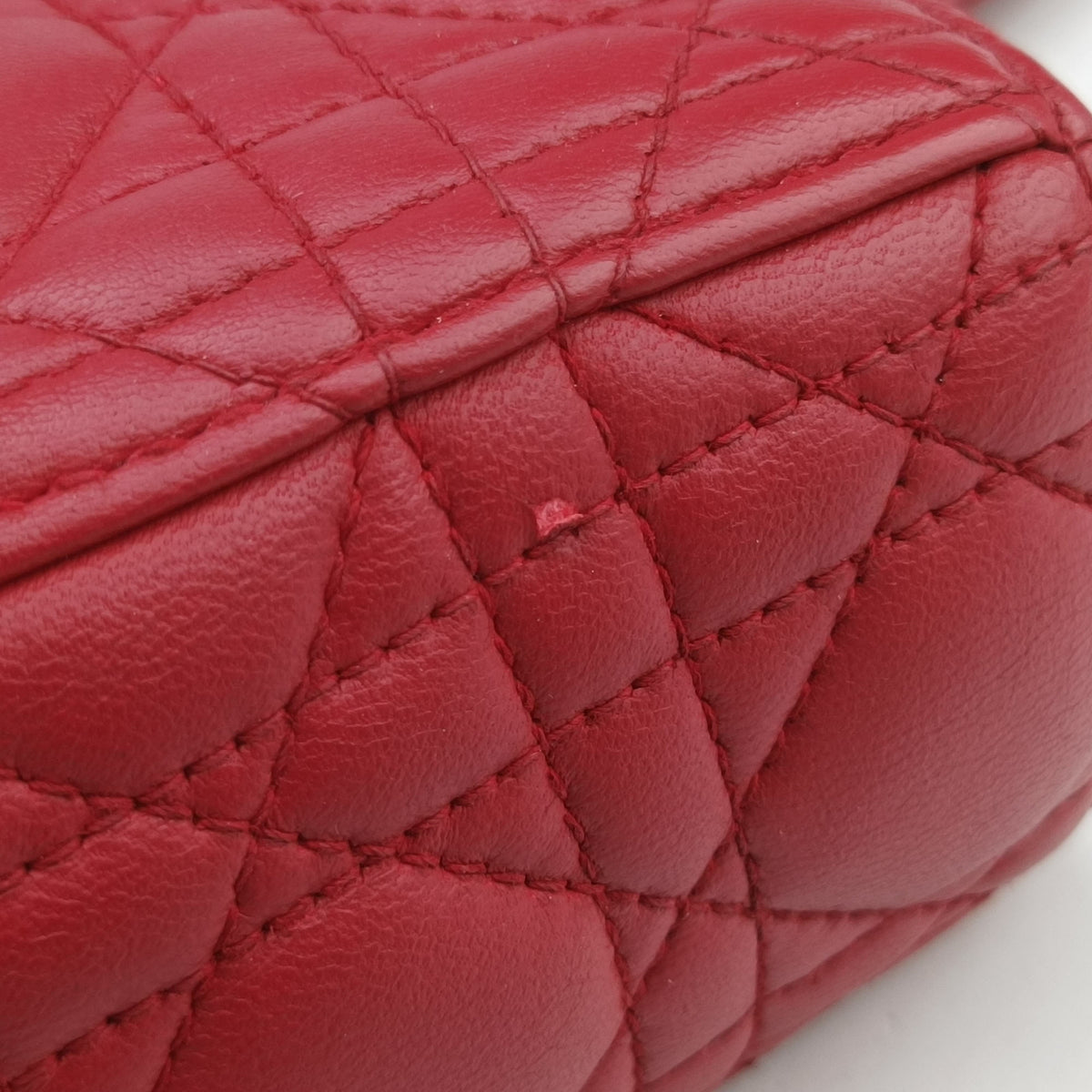 Vintage Christian Dior Lady Dior Red lambskin  handbag | stylenewstar
