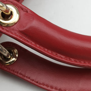 Vintage Christian Dior Lady Dior Red lambskin  handbag | stylenewstar