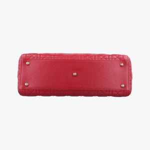 Vintage Christian Dior Lady Dior Red lambskin  handbag | stylenewstar