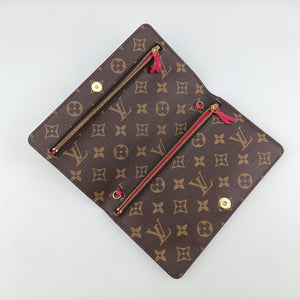 Pre-owned Louis Vuitton Pochette Weekend brown×Fuchsia Pink Monogram Canvas M62456 shoulderbag | stylenewstar