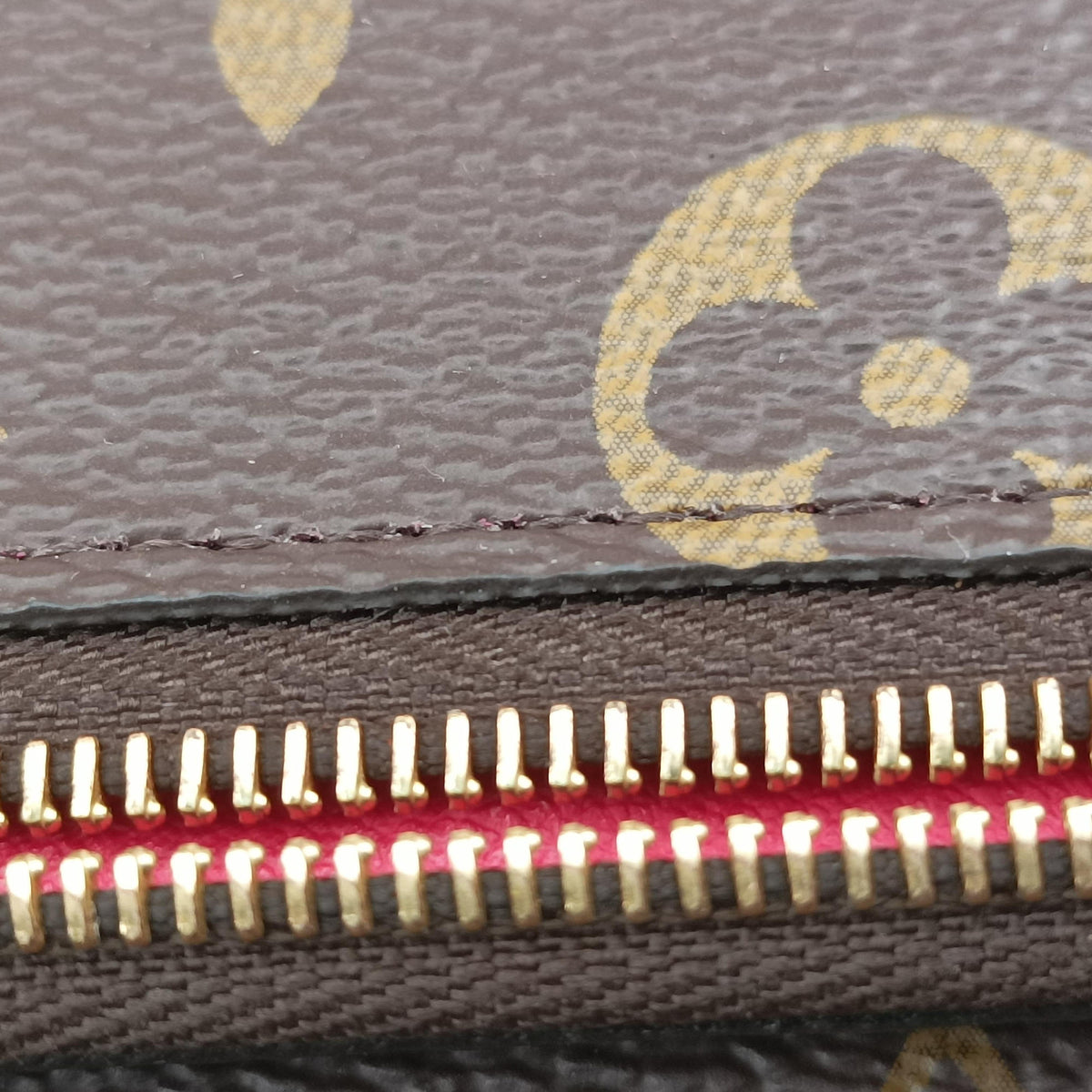 Pre-owned Louis Vuitton Pochette Weekend brown×Fuchsia Pink Monogram Canvas M62456 shoulderbag | stylenewstar