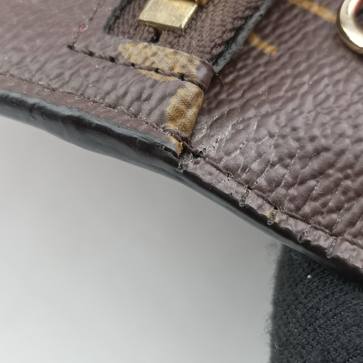 Pre-owned Louis Vuitton Pochette Weekend brown×Fuchsia Pink Monogram Canvas M62456 shoulderbag | stylenewstar