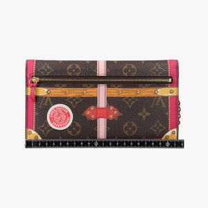 Pre-owned Louis Vuitton Pochette Weekend brown×Fuchsia Pink Monogram Canvas M62456 shoulderbag | stylenewstar