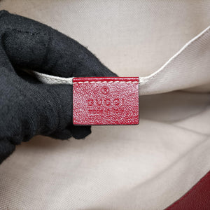 Pre-owned Gucci HORSEBIT 1955 Red Leather 621144 shoulderbag | stylenewstar