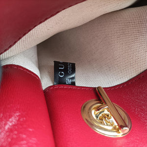 Pre-owned Gucci HORSEBIT 1955 Red Leather 621144 shoulderbag | stylenewstar