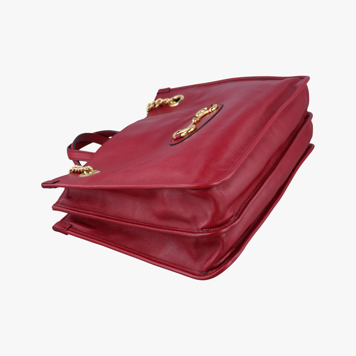 Pre-owned Gucci HORSEBIT 1955 Red Leather 621144 shoulderbag | stylenewstar