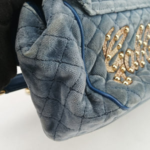 Vintage Dolce & Gabbana Quilted Lucia Embellished Blue Denim  shoulderbag | stylenewstar