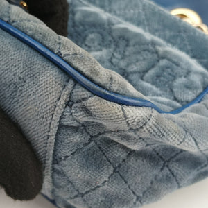 Vintage Dolce & Gabbana Quilted Lucia Embellished Blue Denim  shoulderbag | stylenewstar